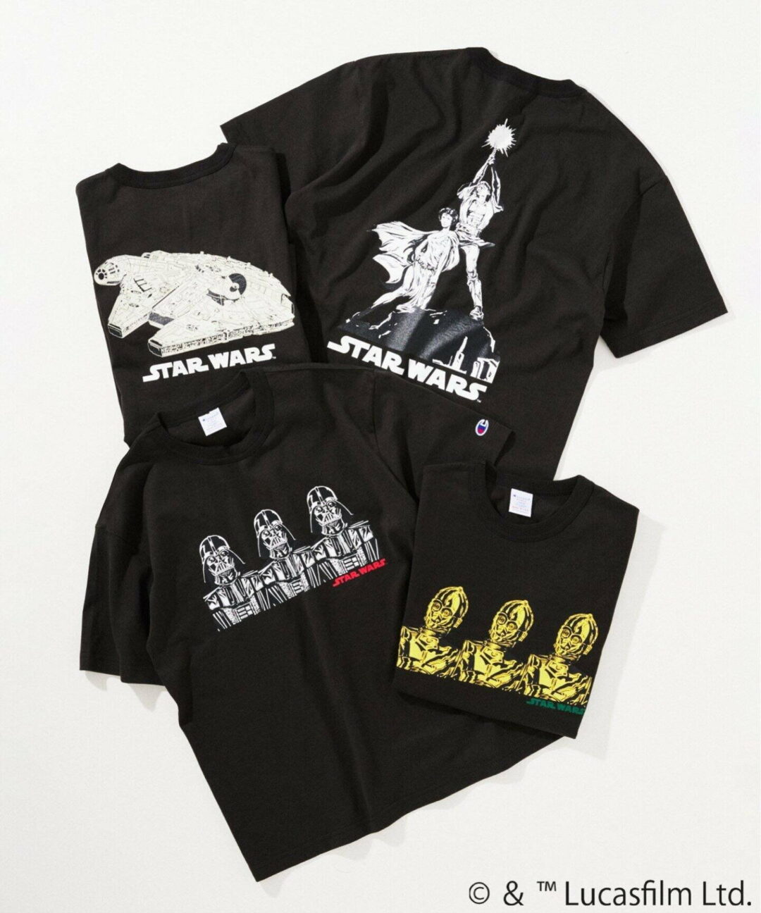 STAR WARS × Champion × JOURNAL STANDARD relume 別注 T1011 プリントTシャツが2025年 8月中旬 発売 (スターウォーズ チャンピオン ジャーナルスタンダード)