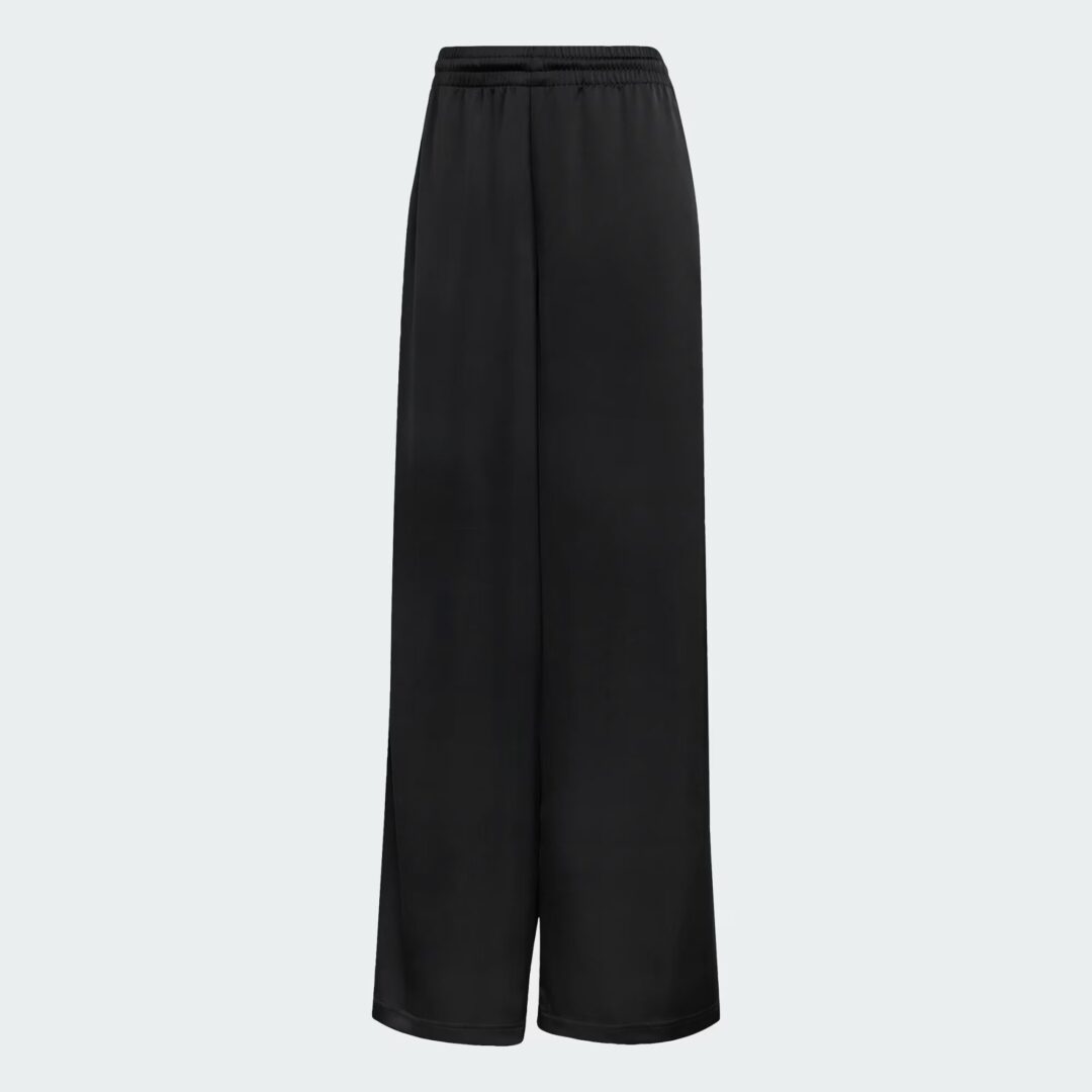 【2025年 6/13 発売】アディダス オリジナルス “サテン ワイドレッグパンツ ラッフル スリーストライプス” (adidas Originals Satin wide leg trousers with ruffles and three stripes) [KC8813/KC8815]