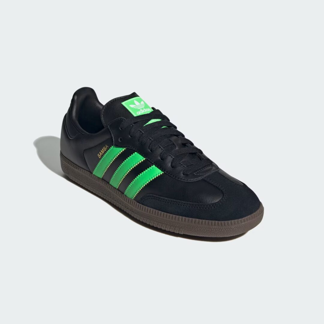 【2025年 6/1 発売】adidas Originals SAMBA OG “Core Black/Impact Orange/Screaming Green” (アディダス オリジナルス サンバ “ブラック/オレンジ/グリーン”) [JR0910/JR0911]