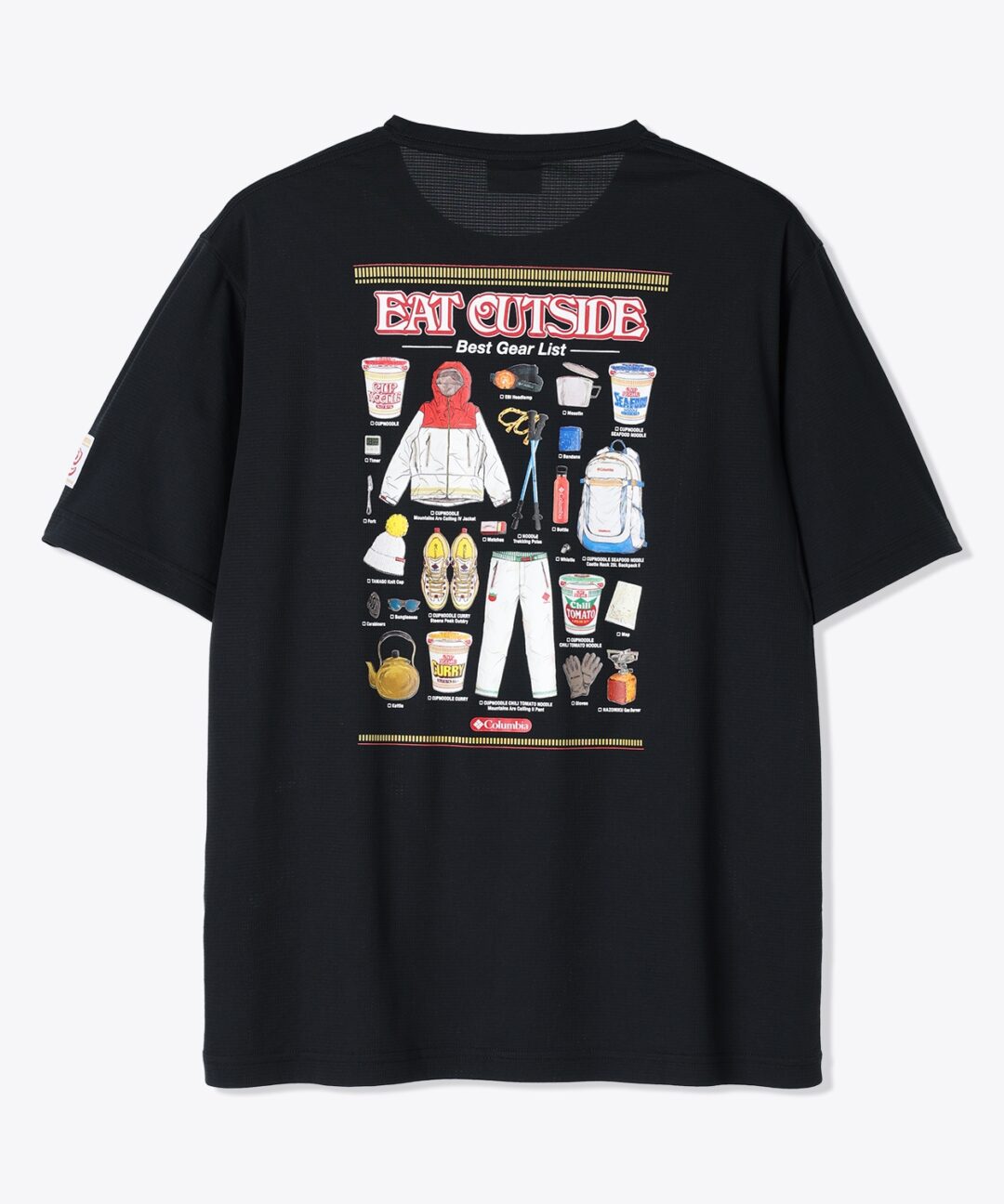 コロンビア × カップヌードル コラボ第4弾「接触冷感＋発汗冷却機能 ショートスリーブTシャツ」が6/20 発売 (Columbia)