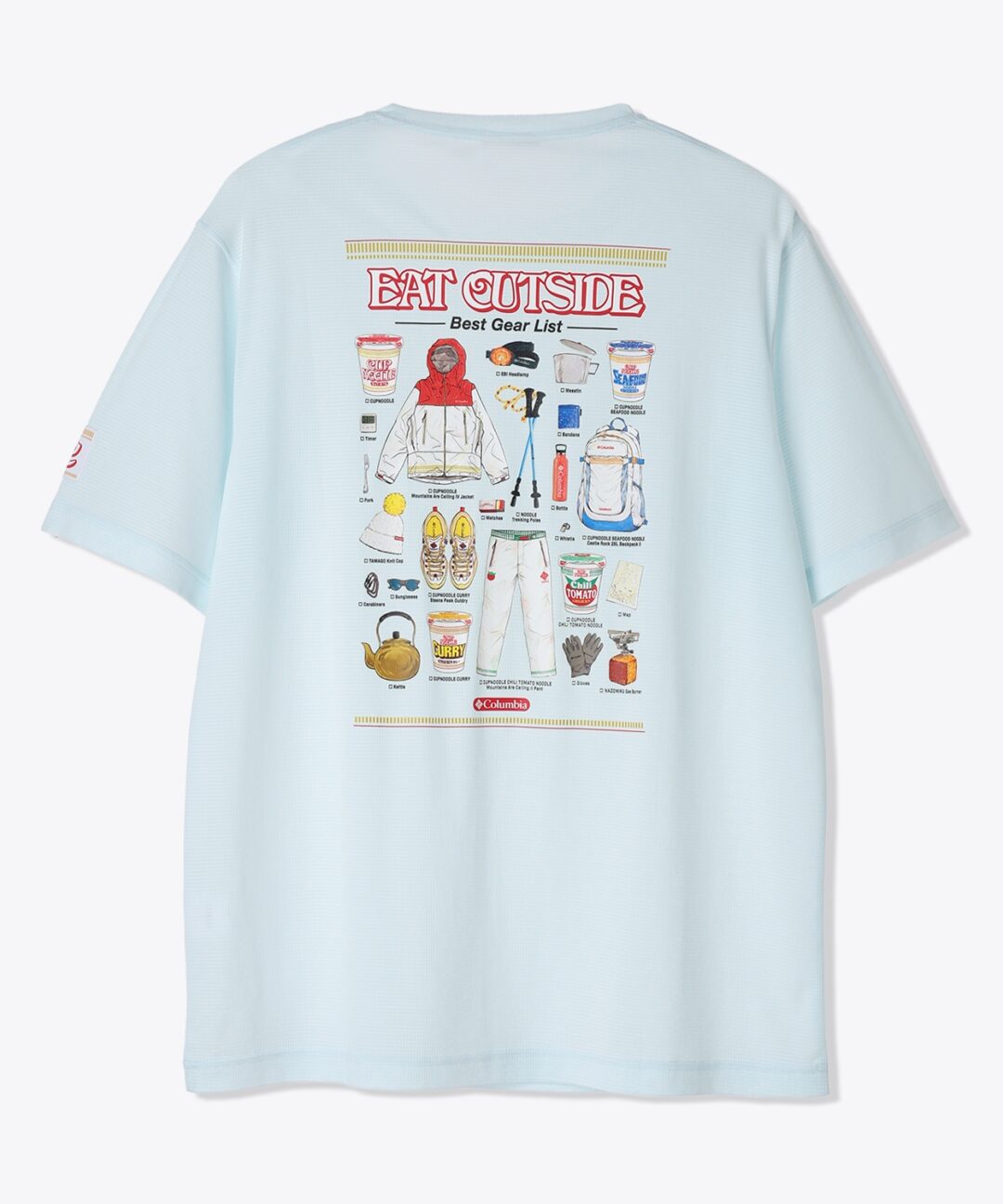 コロンビア × カップヌードル コラボ第4弾「接触冷感＋発汗冷却機能 ショートスリーブTシャツ」が6/20 発売 (Columbia)