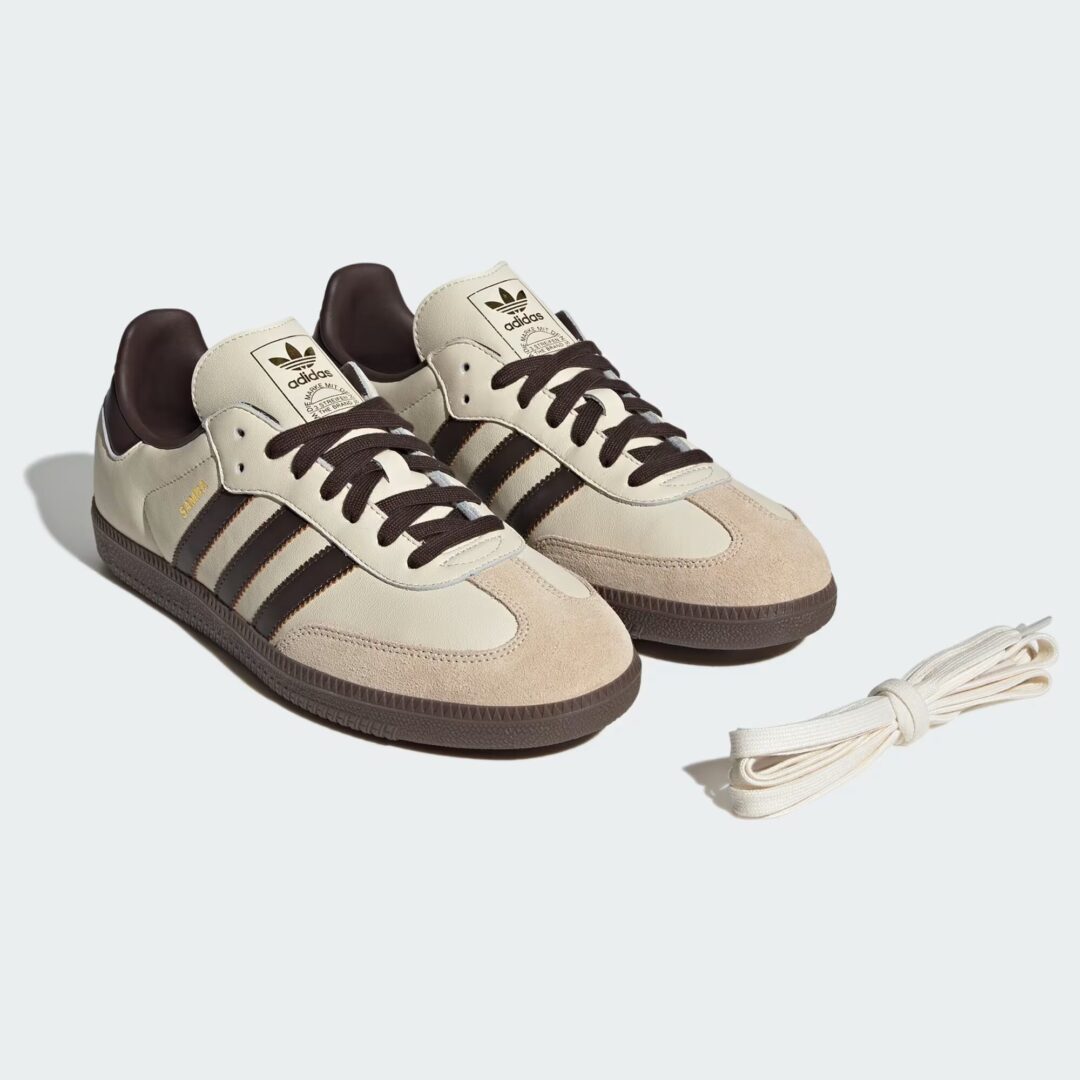 【2025年 6/20 発売】adidas Originals SAMBA OG “Cream White/Dark Brown” (アディダス オリジナルス サンバ “ホワイト/ブラウン”) [JR2660]