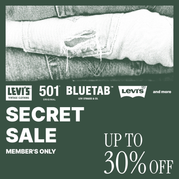 リーバイス会員限定「SECRET SALE」が2025年 6/13 10:00~6/27 10:00 まで開催 (Levi’s シークレット セール)