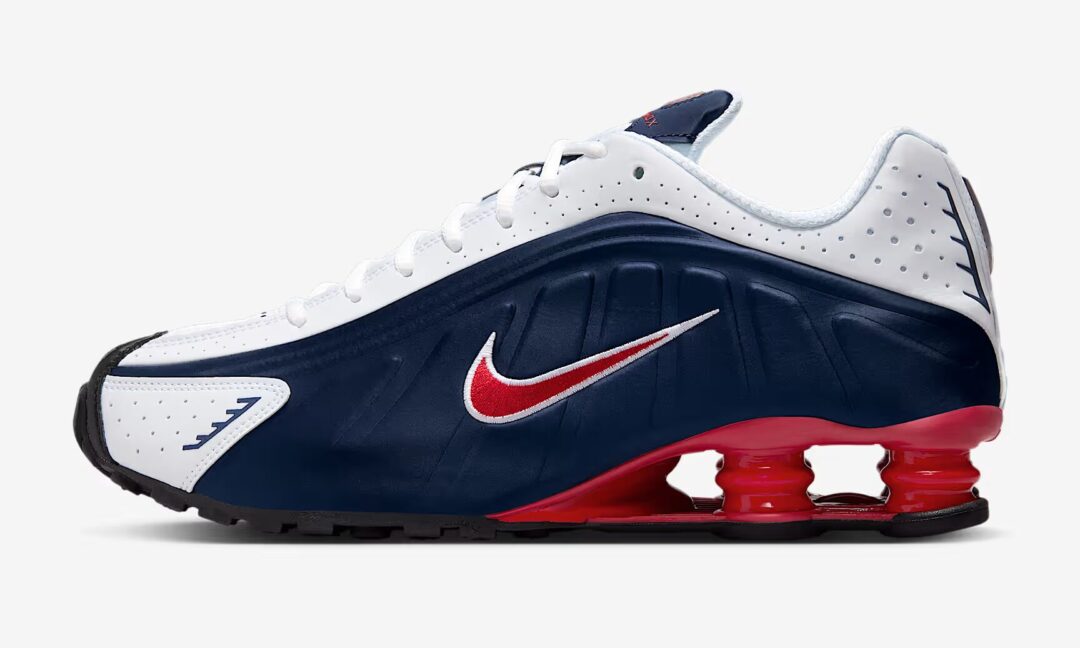 【2025年 6/23 発売】NIKE SHOX R4 “USA/Navy/White/Red” (ナイキ ショックス “ユーエスエー/ネイビー/ホワイト/レッド”) [HQ1988-400]