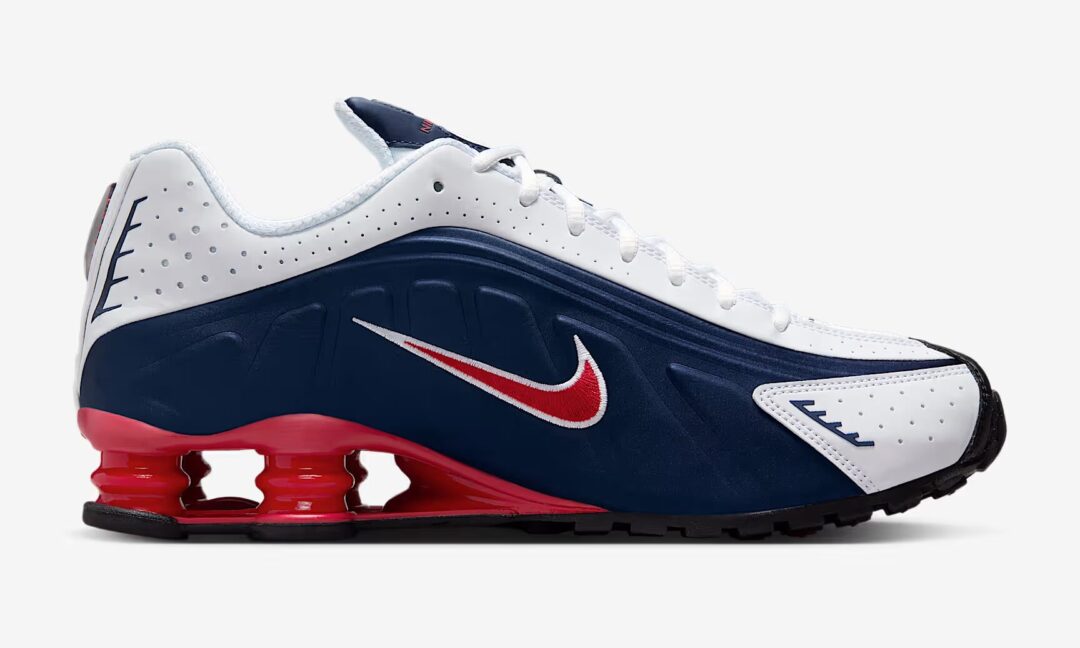 【2025年 6/23 発売】NIKE SHOX R4 “USA/Navy/White/Red” (ナイキ ショックス “ユーエスエー/ネイビー/ホワイト/レッド”) [HQ1988-400]