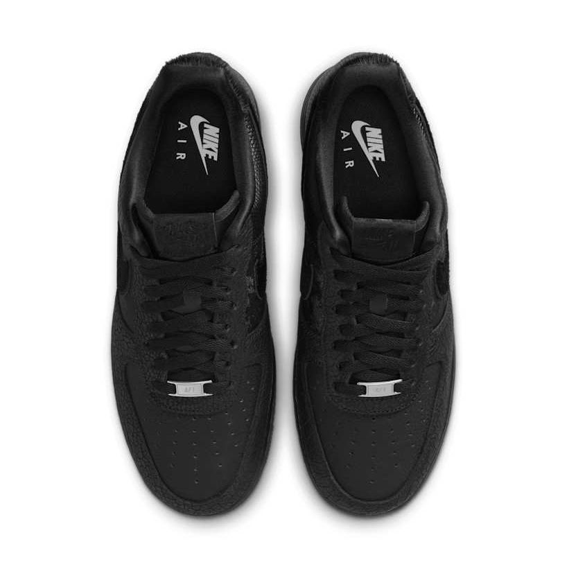 【2025年 発売予定】NIKE AIR FORCE 1 LOW “Triple Black/Pony Hair/Snake Skin” (ナイキ エア フォース 1 ロー “トリプルブラック/ポニーヘア/スネークスキン”) [HQ1977-001]
