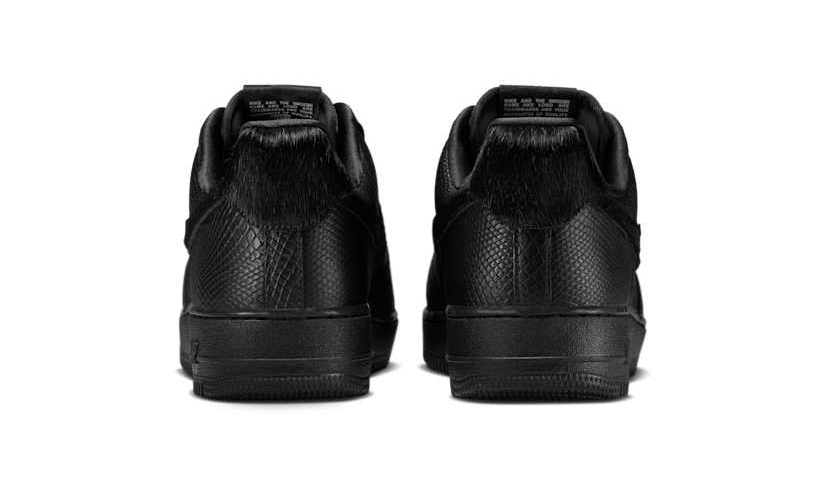 【2025年 発売予定】NIKE AIR FORCE 1 LOW “Triple Black/Pony Hair/Snake Skin” (ナイキ エア フォース 1 ロー “トリプルブラック/ポニーヘア/スネークスキン”) [HQ1977-001]