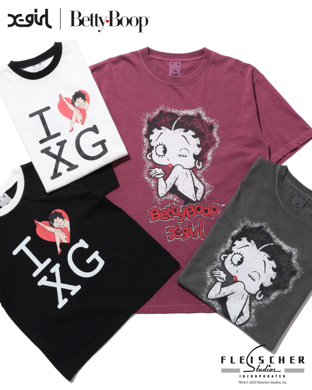 X-girl × BETTY BOOP コラボレーションコレクションが2025年 6/13 発売 (エックスガール ベティー ブープ)
