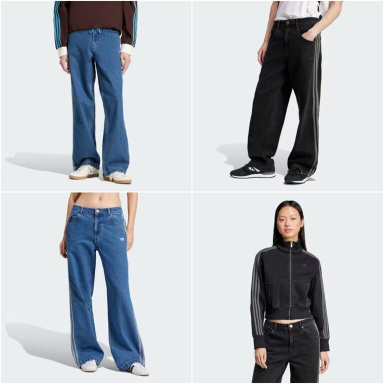 adidas Adicolor Denim 3-Stripes Track Pants - Blue | Free
