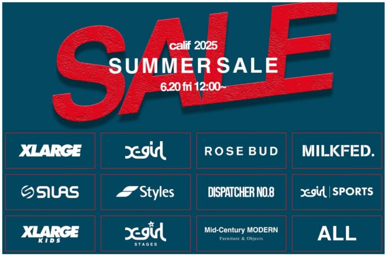 最大80%OFF】XLARGE、X-girl、MILKFED 等の「calif」にて「SUMMER SALE 