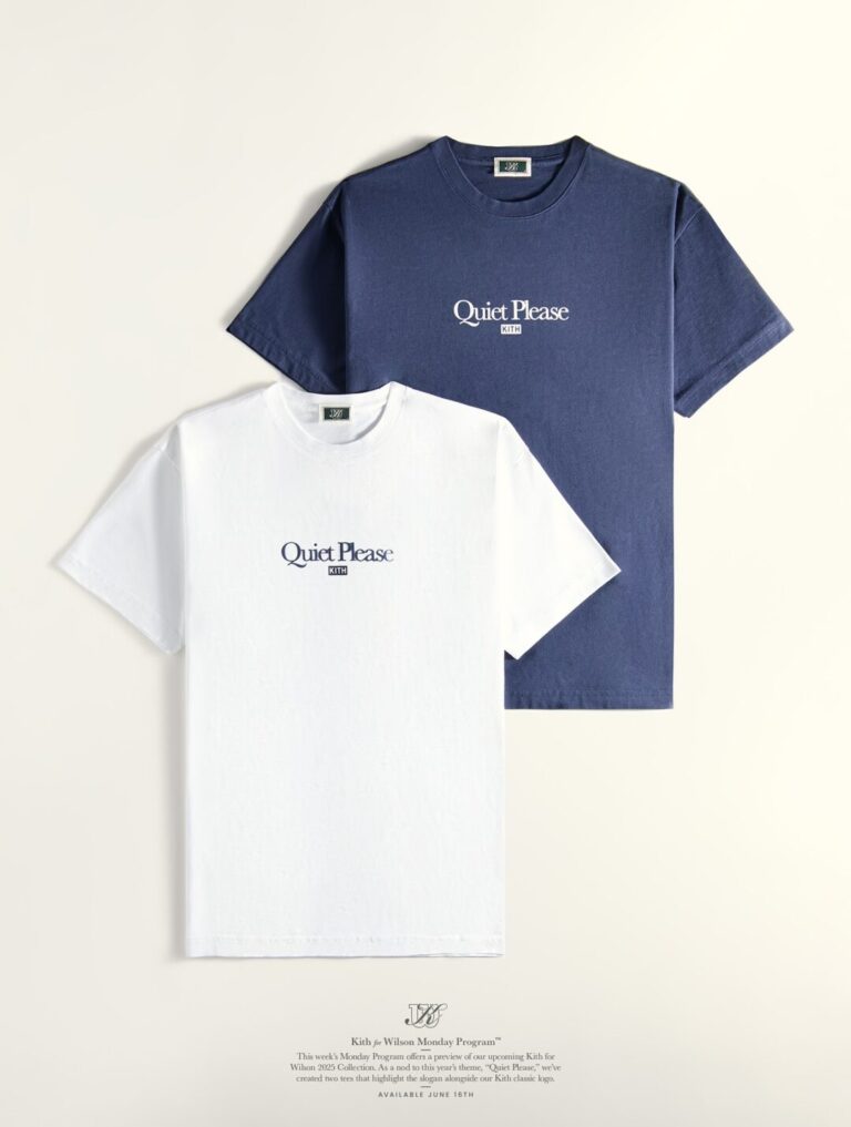 ☆ KITH x WILSON oversized logo vintage tee コラボTシャツ☆ Kith Wilson Racquet Crew Logo Vintage Tee Black Men's - SS23