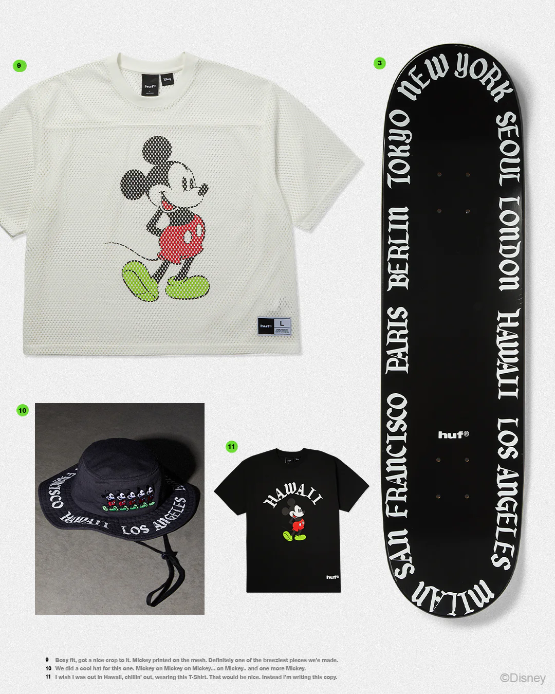 HUF × Disney コラボ “MICKEY MOUSE PART ONE”が2025年 6/27 発売 (ハフ ディズニー)