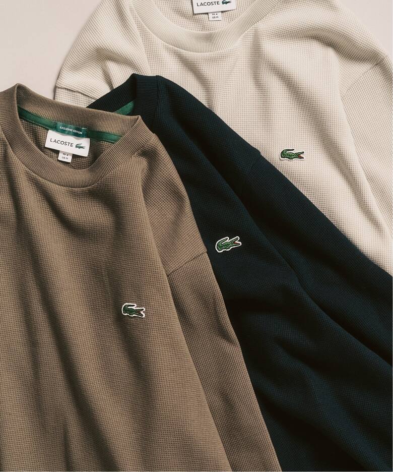 417 EDIFICE × LACOSTE 別注 ワッフルL/S カットソーが2025年 8月下旬 発売 (エディフィス ラコステ)