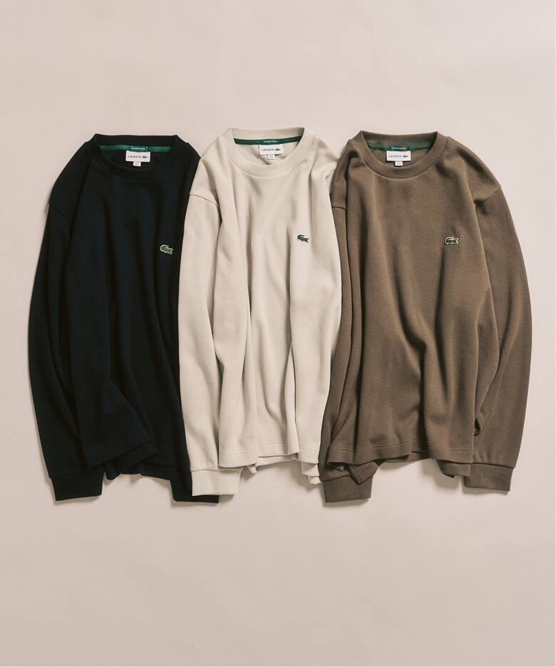 417 EDIFICE × LACOSTE 別注 ワッフルL/S カットソーが2025年 8月下旬 発売 (エディフィス ラコステ)