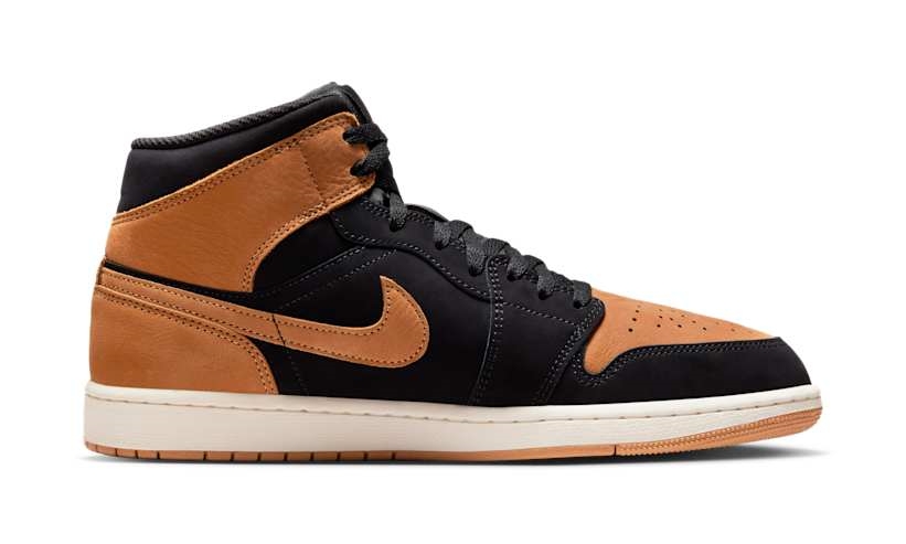 【2025年 発売予定】NIKE AIR JORDAN 1 MID “Black/Flax” (ナイキ エア ジョーダン 1 ミッド “ブラック/フラックス”) [HV4091-002]