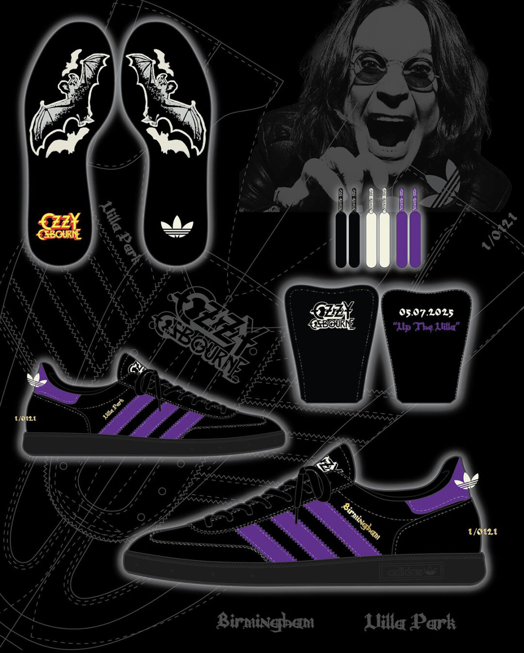 【F&Fモデル】Ozzy Osbourne × adidas Originals Birmingham “Black” (オジー・オズボーン アディダス オリジナルス バーミンガム “ブラック”)