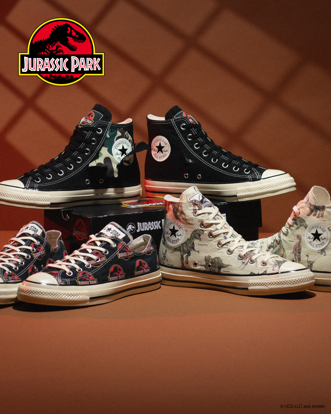 【2025年 8/8 発売】JURASSIC PARK × CONVERSE ALL STAR AGED OX/HI (ジュラシック・パーク コンバース オールスター エイジド)
