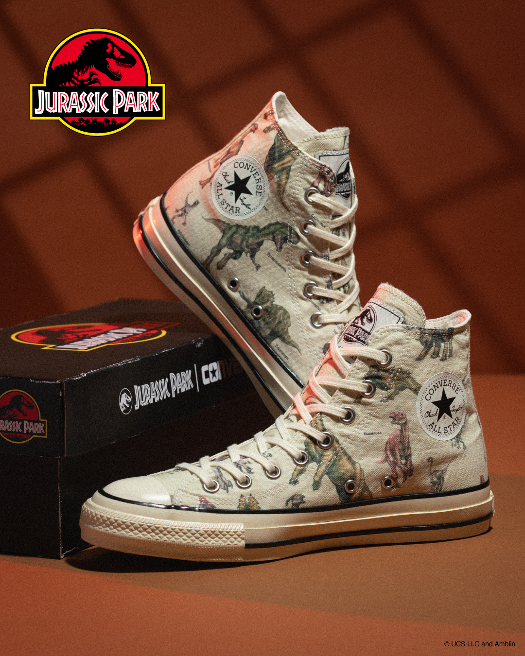 【2025年 8/8 発売】JURASSIC PARK × CONVERSE ALL STAR AGED OX/HI (ジュラシック・パーク コンバース オールスター エイジド)