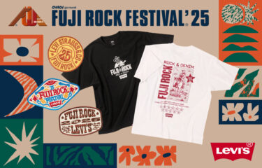 Levi’s × FUJI ROCK FESTIVAL 25 オフィシャルTシャツが2025年 7/4 & 7/5 発売 (リーバイス フジロック・フェスティバル)