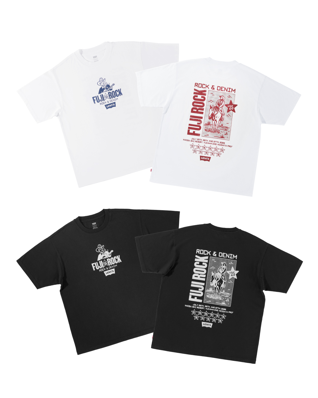 Levi’s × FUJI ROCK FESTIVAL 25 オフィシャルTシャツが2025年 7/4 & 7/5 発売 (リーバイス フジロック・フェスティバル)