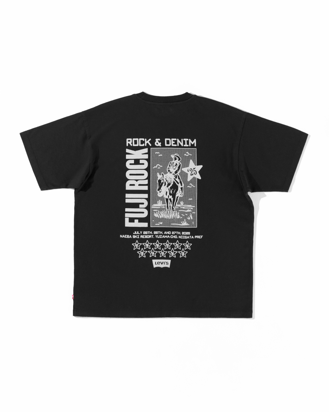 Levi’s × FUJI ROCK FESTIVAL 25 オフィシャルTシャツが2025年 7/4 & 7/5 発売 (リーバイス フジロック・フェスティバル)