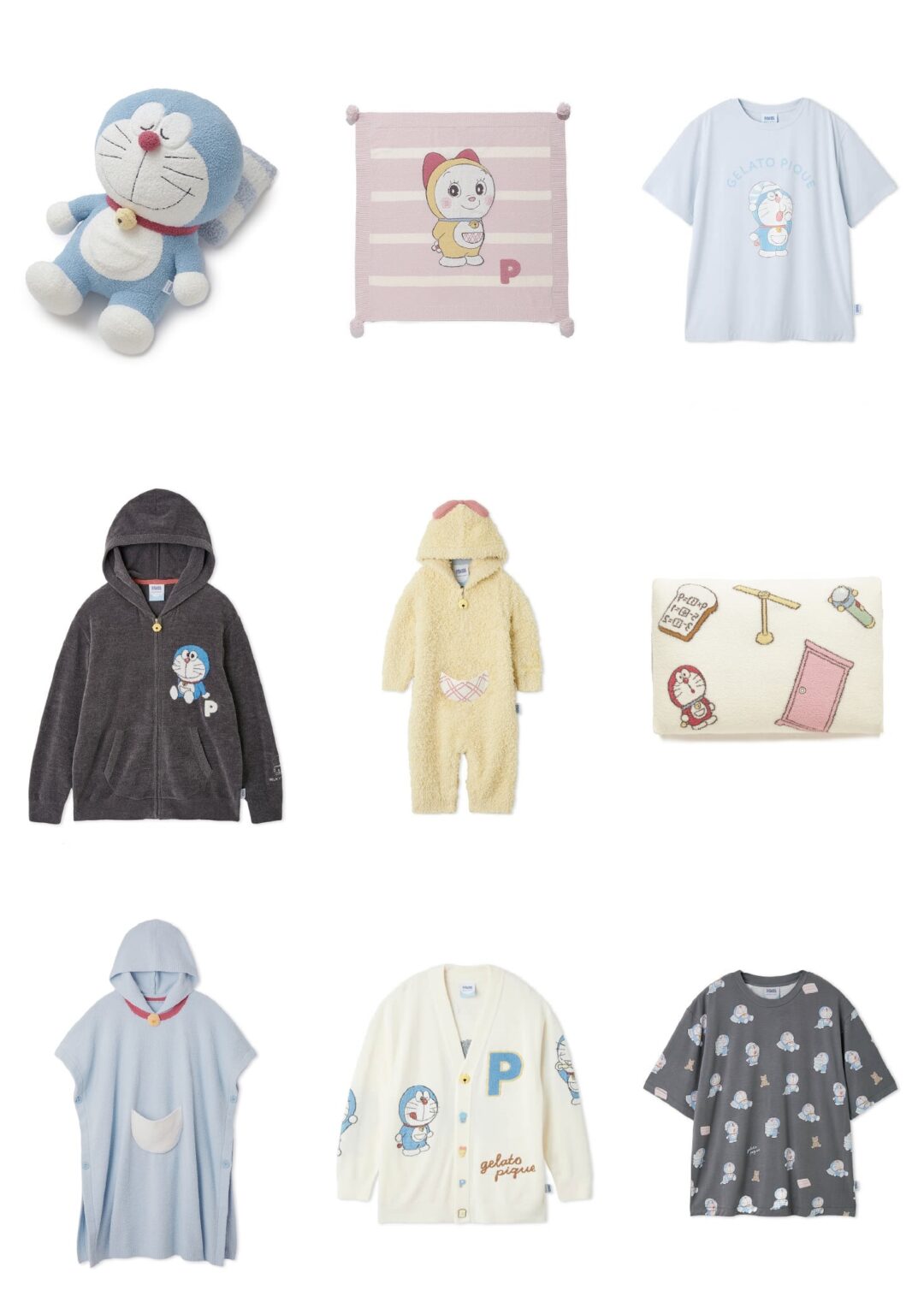 ドラえもん meets GELATO PIQUE コラボコレクションが2025年 8/7 先行予約 (Draemon ジェラートピケ)