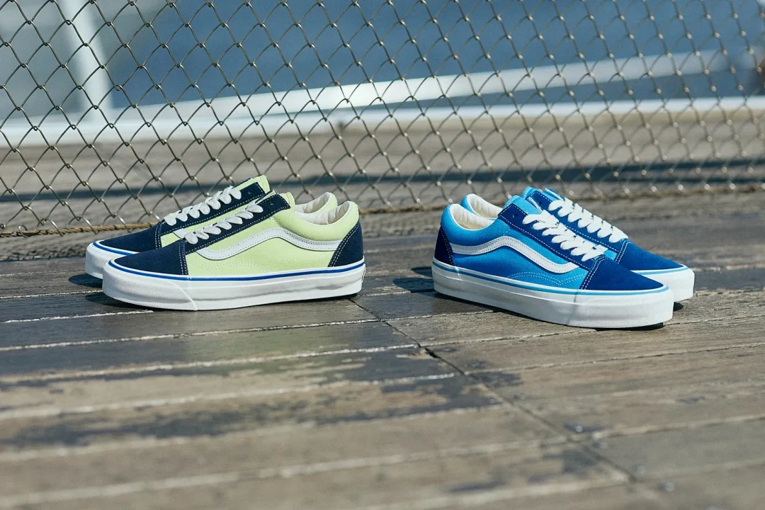 【2025年 7/8 発売】VANS PREMIUM OLD SKOOL “90s Navy/90s Lime” (バンズ プレミアム オールドスクール) [VN000D9J0QY/VN000D9JEZR]