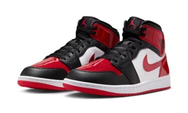 【2025年 発売予定】NIKE AIR JORDAN 1 MID “Black/Patent Varsity Red” (ナイキ エア ジョーダン 1 ミッド “ブラック/パテント バーシティレッド”) [HV4091-006]