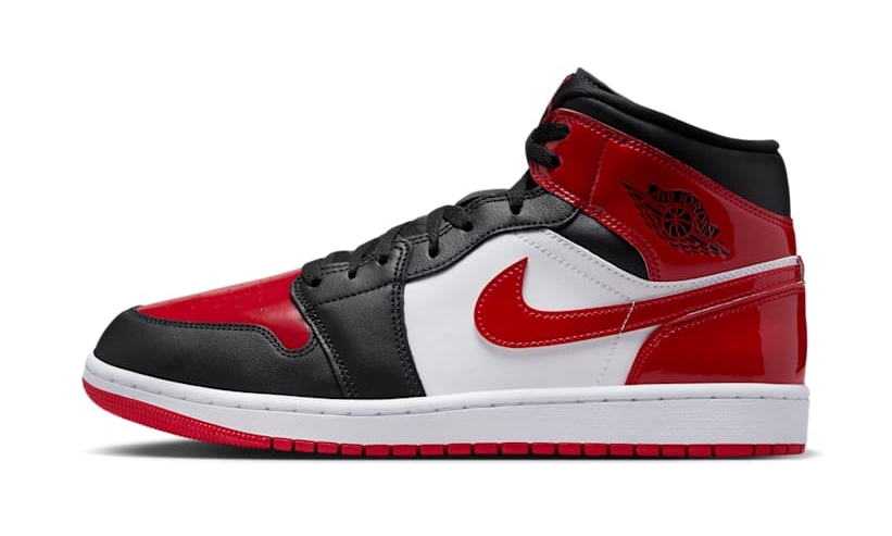 【2025年 発売予定】NIKE AIR JORDAN 1 MID “Black/Patent Varsity Red” (ナイキ エア ジョーダン 1 ミッド “ブラック/パテント バーシティレッド”) [HV4091-006]