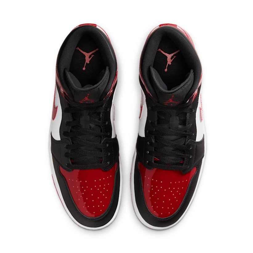 【2025年 発売予定】NIKE AIR JORDAN 1 MID “Black/Patent Varsity Red” (ナイキ エア ジョーダン 1 ミッド “ブラック/パテント バーシティレッド”) [HV4091-006]