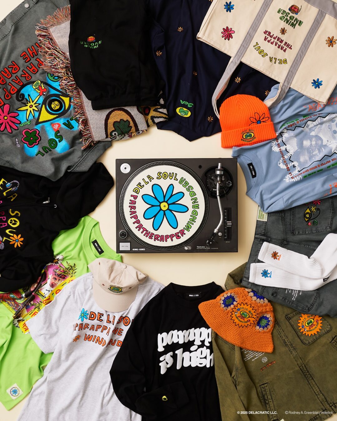 WIND AND SEA × De La Soul x パラッパラッパー コラボアイテムが2025年 7/12 発売 (ウィンダンシー PARAPPA THE RAPPER デ・ラ・ソウル)