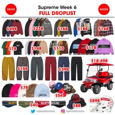 【SUPREME 2025 FW – シュプリーム 2025年 秋冬】国内 10/4 発売予定 – week 6にレギュラーアイテムが登場予定