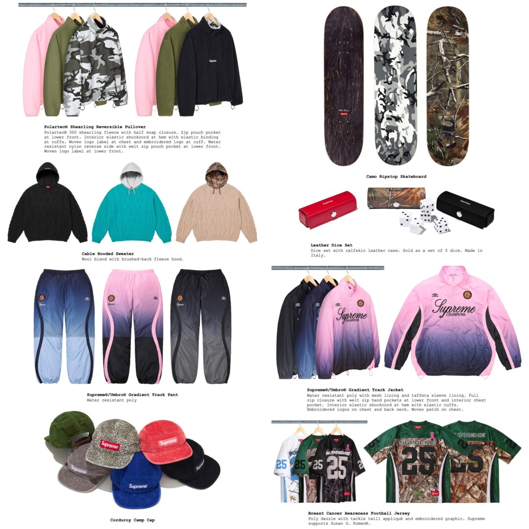 【SUPREME 2025 FW – シュプリーム 2025年 秋冬】国内 10/25 発売予定 – week 9にSUPREME x Fox Racingが登場予定