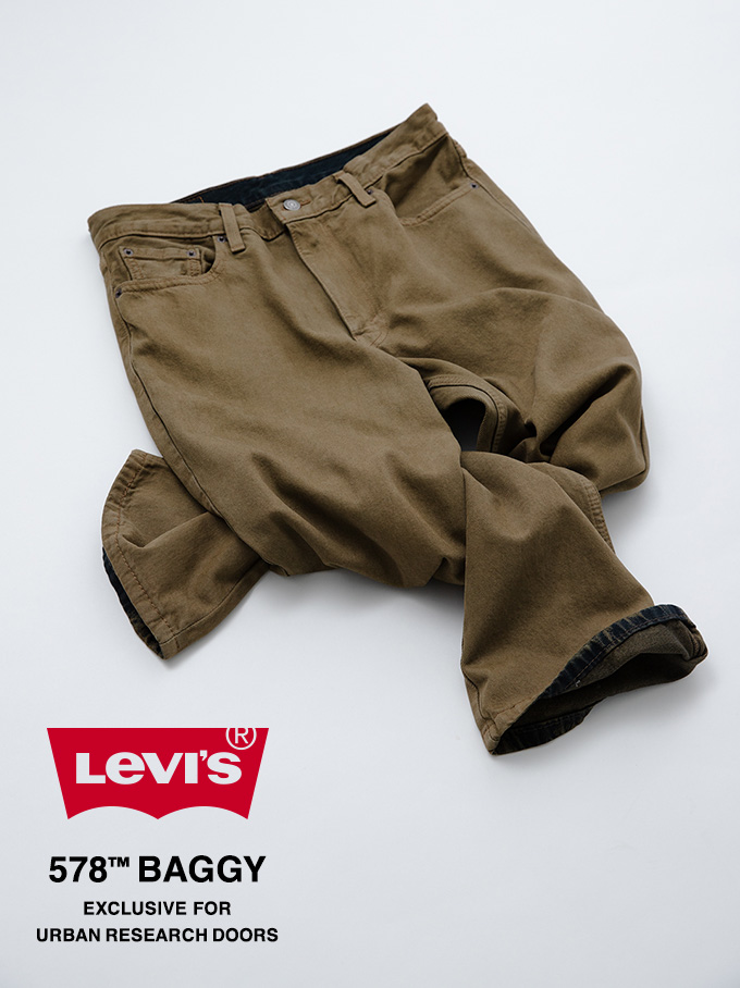 90年代を感じるブラウンユーズドカラー Levi’s Exclusive for URBAN RESEARCH DOORS 2025 AW “578 BAGGY”が発売 (リーバイス アーバンリサーチ ドアーズ)
