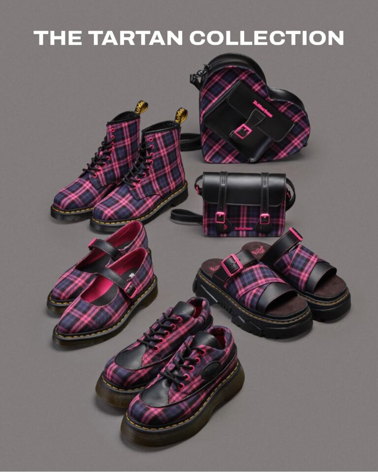 大胆なタータン柄が目を惹く【Dr.Martens】1460 タータン ブーツ 1460 8 ホール ブーツ