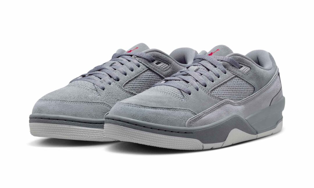 【2025年 発売予定】NIKE JORDAN FLIGHT COURT “Wolf Grey/Cool Grey/University Red” (ナイキ ジョーダン フライト コート “グレー/レッド”) [HF3255-007]