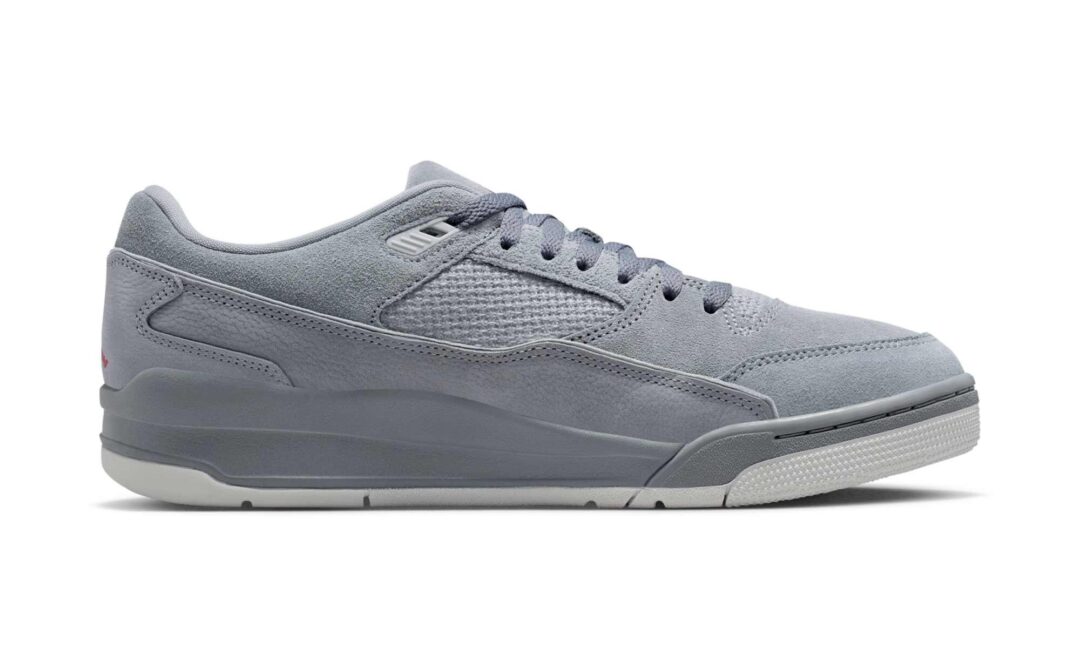 【2025年 発売予定】NIKE JORDAN FLIGHT COURT “Wolf Grey/Cool Grey/University Red” (ナイキ ジョーダン フライト コート “グレー/レッド”) [HF3255-007]