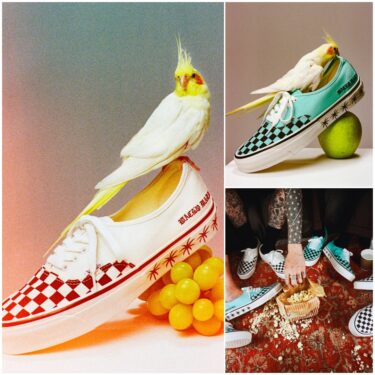 【2025年 8/23 発売】VANS x WACKO MARIA LX AUTHENTIC 44 “Palm Tree & Checkerboard – White / Blue” (バンズ ワコマリア オーセンティック)