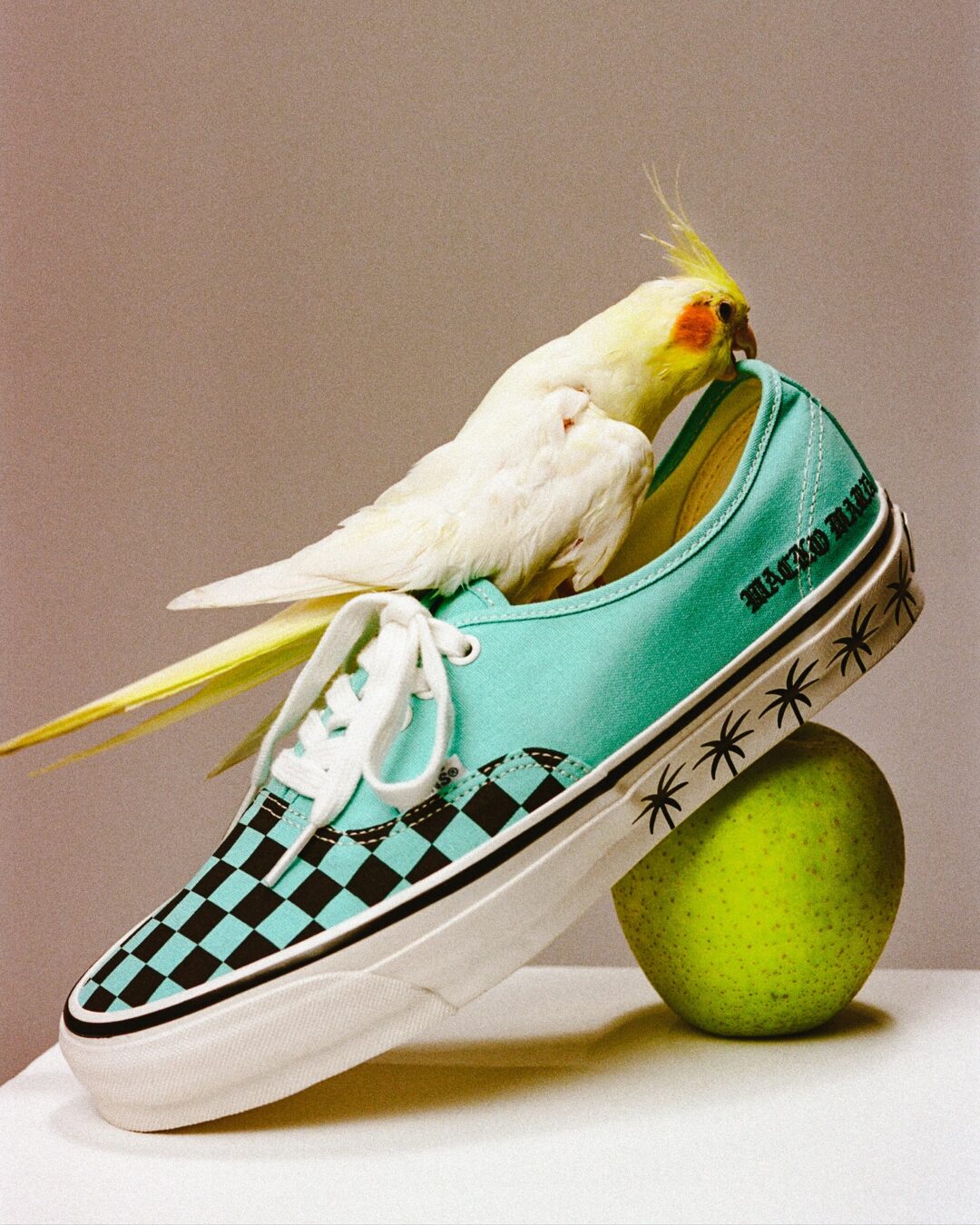 【2025年 8/23 発売】VANS x WACKO MARIA LX AUTHENTIC 44 “Palm Tree & Checkerboard – White / Blue” (バンズ ワコマリア オーセンティック)
