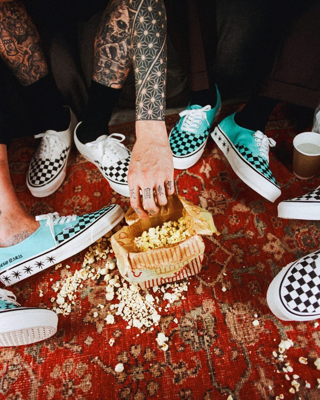 【2025年 8/23 発売】VANS x WACKO MARIA LX AUTHENTIC 44 “Palm Tree & Checkerboard – White / Blue” (バンズ ワコマリア オーセンティック)