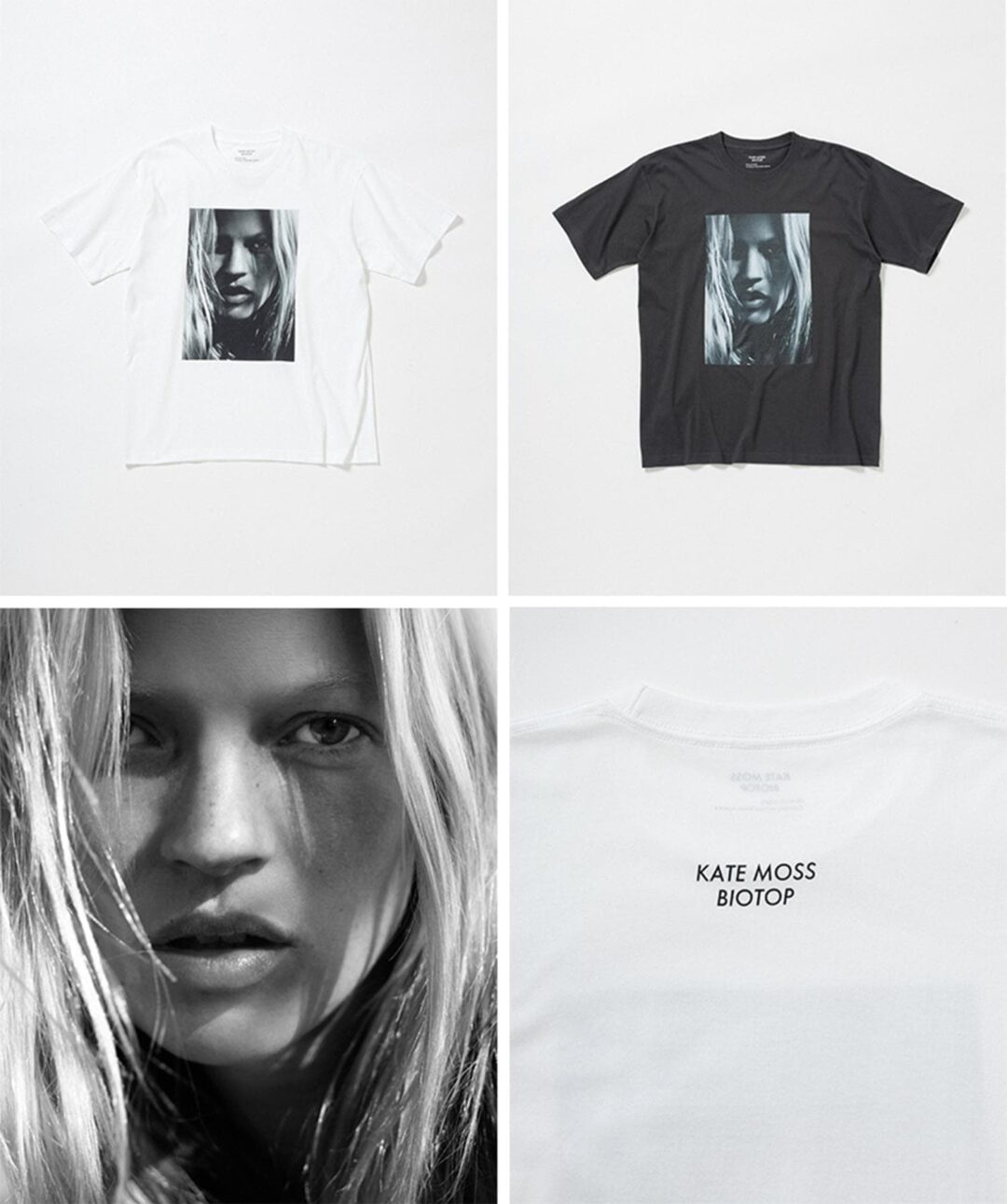 【2025年 8/1 発売】「Kate moss/ケイト・モス」をプリントしたBIOTOP “KateMoss by David Sims” TEE vol.2 2025年 春夏モデル (ビオトープ)