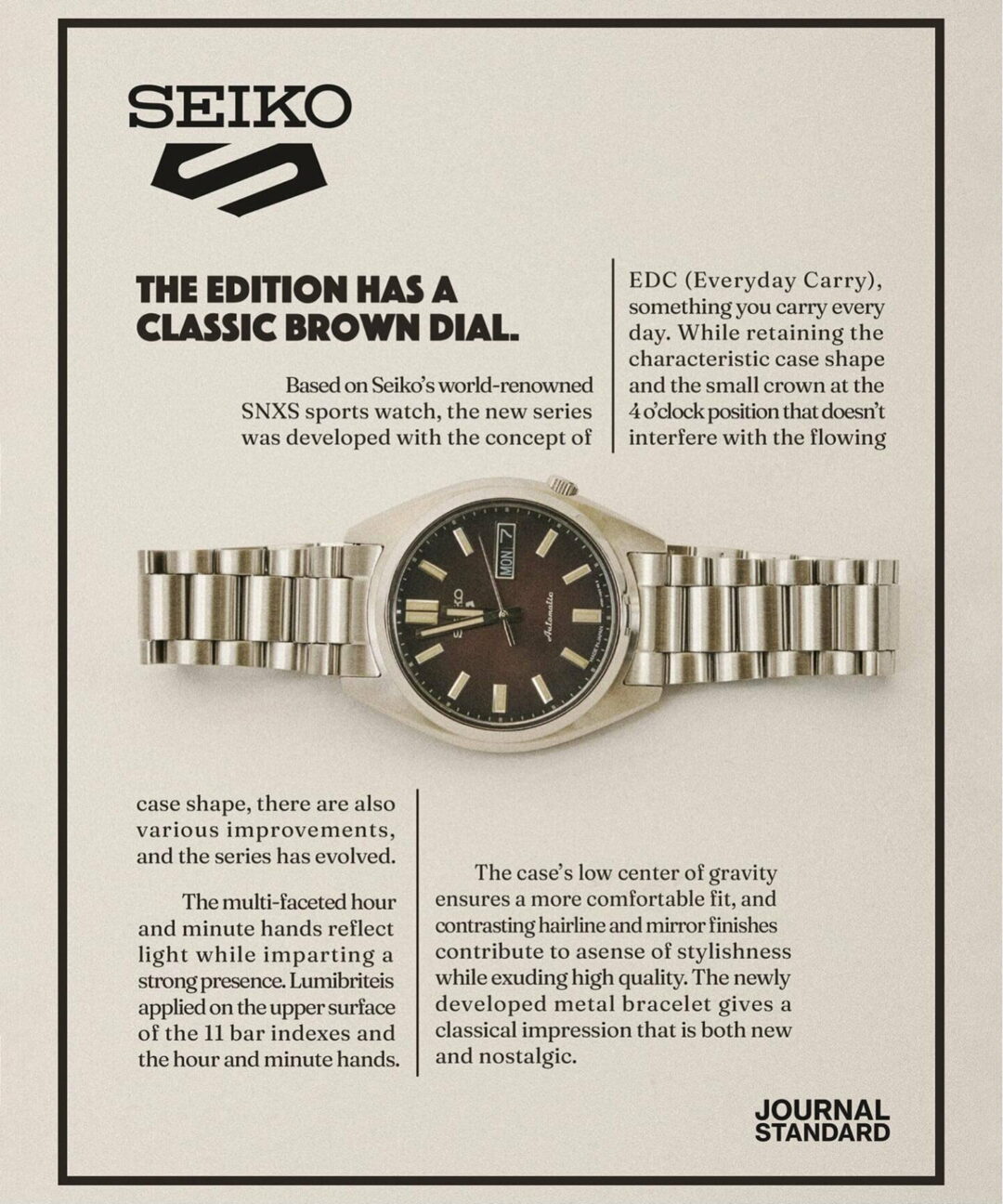 JOURNAL STANDARD × SEIKO 5 SPORTS SNXS LIMITEDが2025年 9月初旬 発売 (セイコー ジャーナルスタンダード)