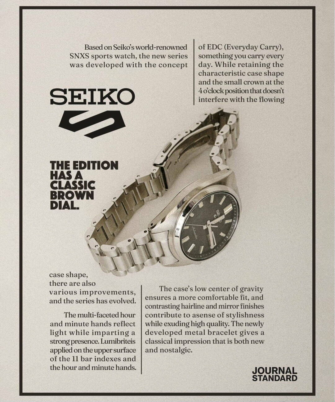 JOURNAL STANDARD × SEIKO 5 SPORTS SNXS LIMITEDが2025年 9月初旬 発売 (セイコー ジャーナルスタンダード)