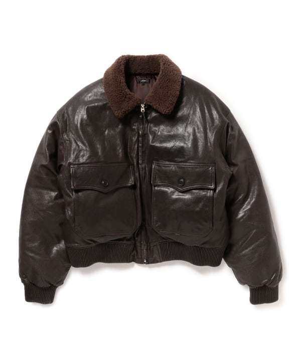 BEAMS 2025 FW “ワイドショートフィット G-1 シープレザー ダウンジャケット”が11月上旬 発売予定 (ビームス)