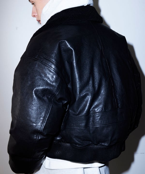 BEAMS 2025 FW “ワイドショートフィット G-1 シープレザー ダウンジャケット”が11月上旬 発売予定 (ビームス)