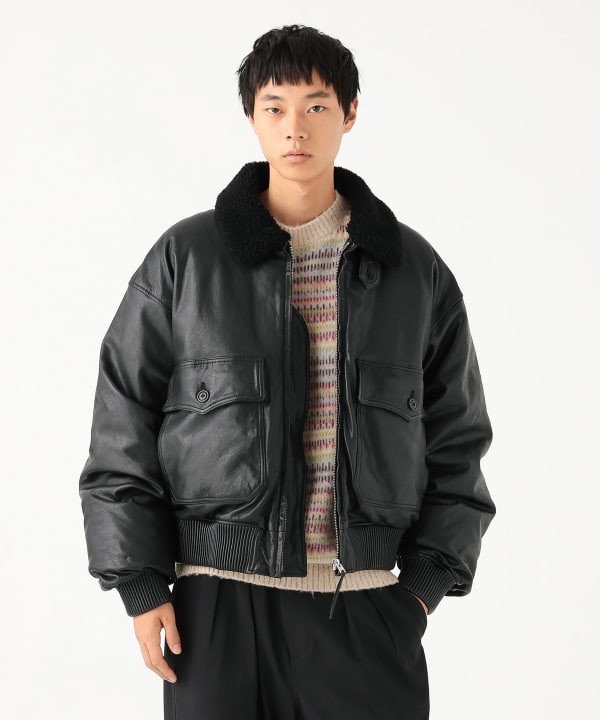 BEAMS 2025 FW “ワイドショートフィット G-1 シープレザー ダウンジャケット”が11月上旬 発売予定 (ビームス)