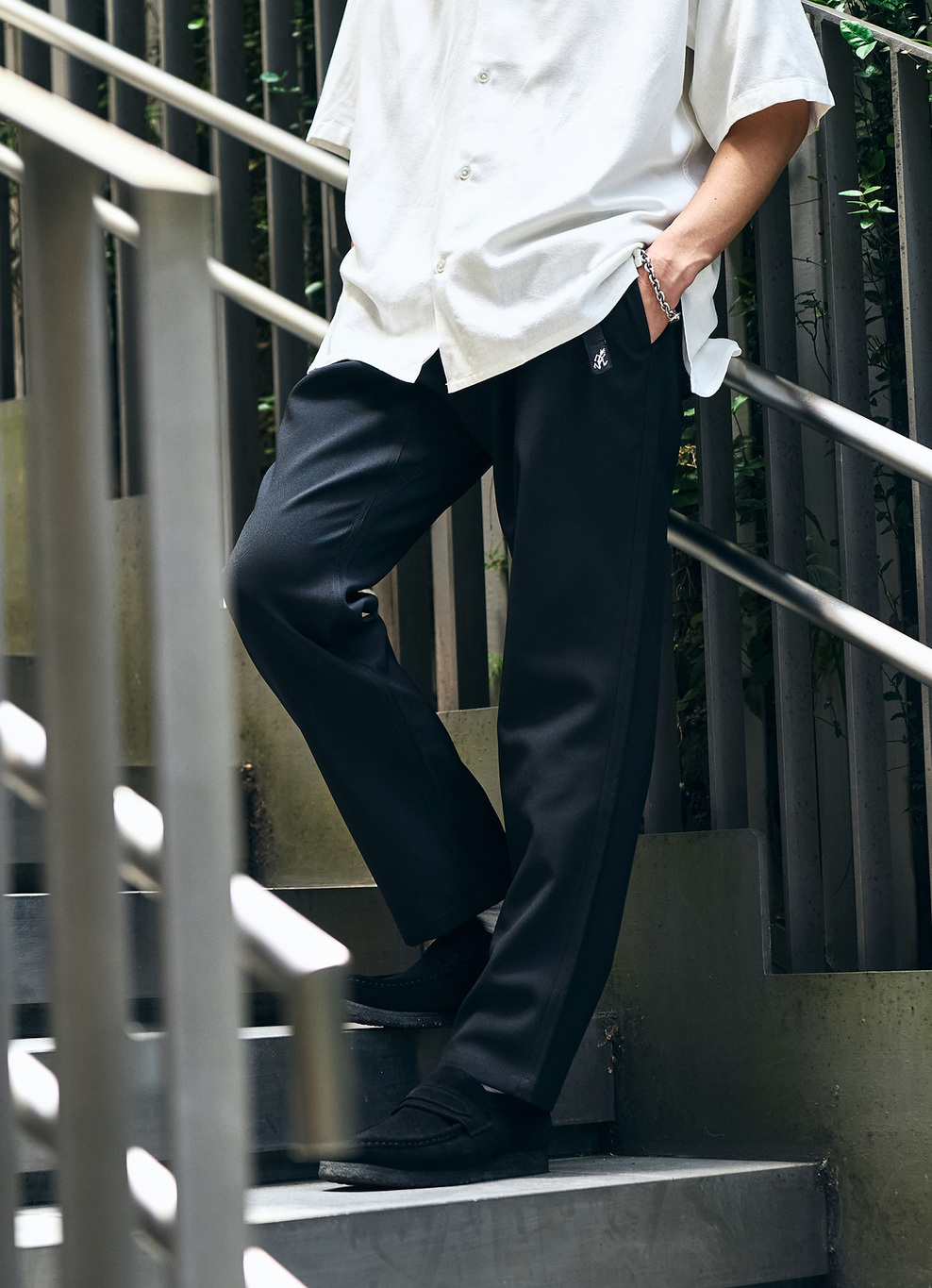 GRAMICCI 417 EDIFICE パンツ L 39-14-191 Gramicci / グラミチ × 417別注コットンナイロンワイドパンツ
