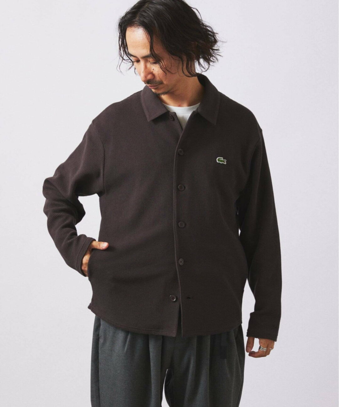 JOURNAL STANDARD relume × LACOSTE 別注 2025 FW “ヘビーピケ シャツ ジャケット”が2025年 9月中旬 発売 (ジャーナルスタンダード ラコステ)