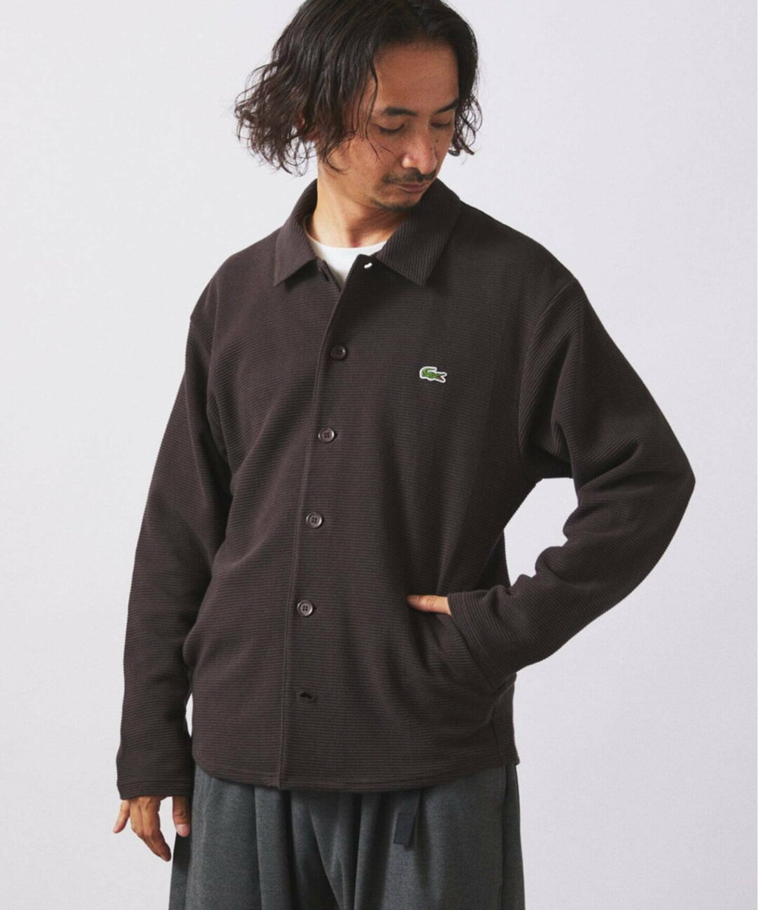 JOURNAL STANDARD relume × LACOSTE 別注 2025 FW “ヘビーピケ シャツ ジャケット”が2025年 9月中旬 発売 (ジャーナルスタンダード ラコステ)
