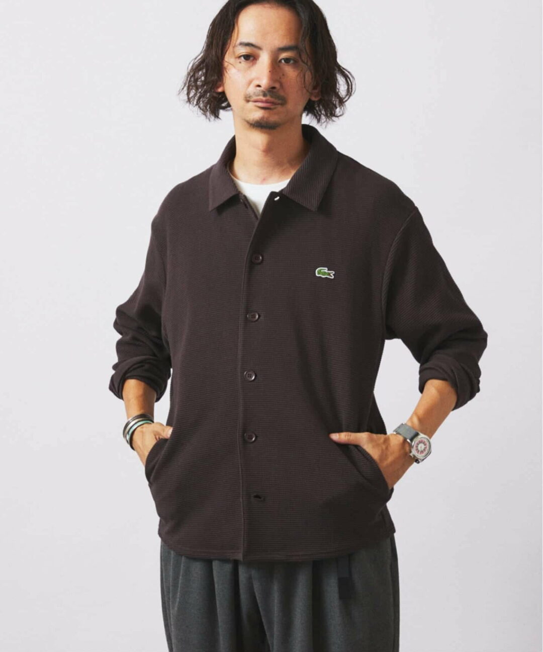 JOURNAL STANDARD relume × LACOSTE 別注 2025 FW “ヘビーピケ シャツ ジャケット”が2025年 9月中旬 発売 (ジャーナルスタンダード ラコステ)